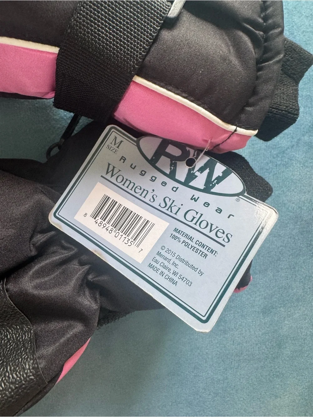 Insulated Black and Pink Winter wome’s ski Gloves - Women's Cold-Weather Mittens